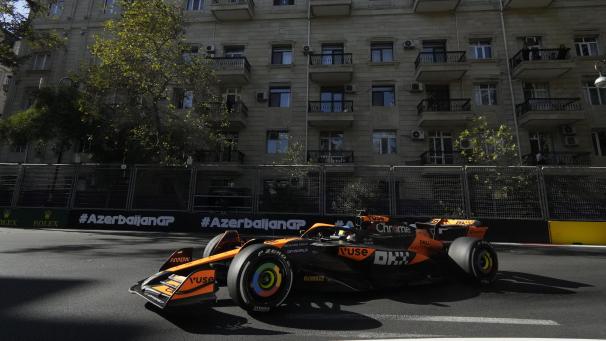 <p>McLaren-Pilot Oscar Piastri aus Australien in Aktion. Er hat das Formel-1-Rennen in Aserbaidschan gewonnen.</p>