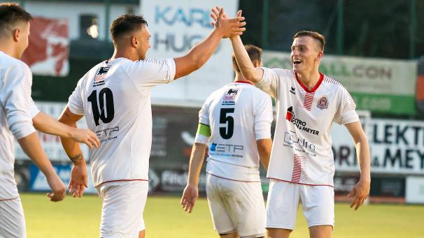 <p>Schlag ein! Nathan Geelen (links) und Maxime Urbain finden mit Recht zurück in die Erfolgsspur.</p>