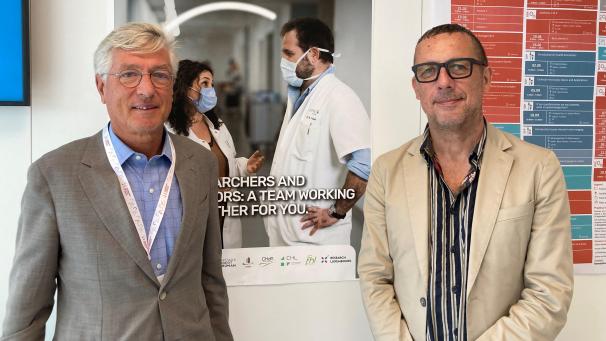 <p>Der Präsident der luxemburgischen Krankenhausvereinigung FHL, Philippe Turk (links), und der Direktor des Luxemburger Gesundheitsinstituts, Ulf Nehrbass</p>