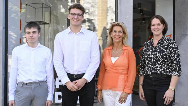 <p>Die Kandidaten der CSP Ostbelgien für die anstehenden Provinzwahlen – von links: Julian Reinertz, Spitzenkandidat Elias Teller, Sandra Bosch und Belinda Geiben (von links).</p>