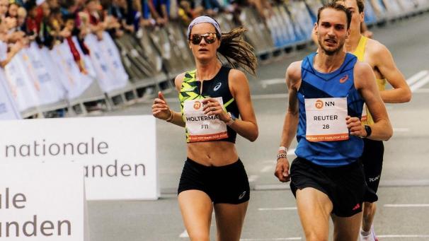 <p>Tom Reuter aus Iveldingen erstmalig über eine lange Distanz an den Start.</p>