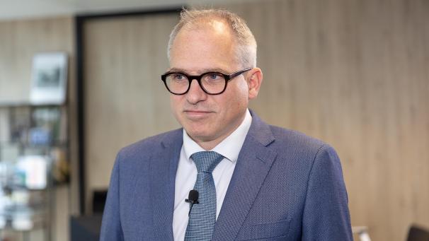 <p>Matthias Diependaele (N-VA) gibt eine Pressekonferenz zu den Fortschritten des Koalitionsvertrag.</p>