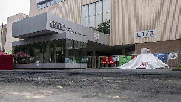 <p>Blick auf das Audi-Werk in Brüssel-Forest</p>