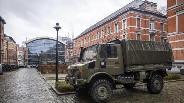 <p>Ein Blick auf die Königliche Militärakademie in Brüssel</p>