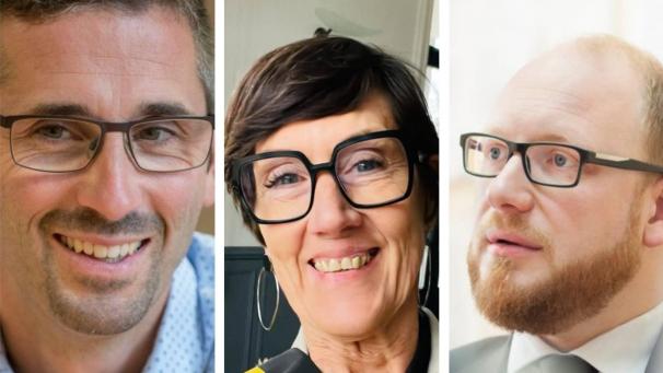 <p>Bleiben weiter im Amt: Marc Drouguet, Véronique Bonni und Cédric Halin.</p>