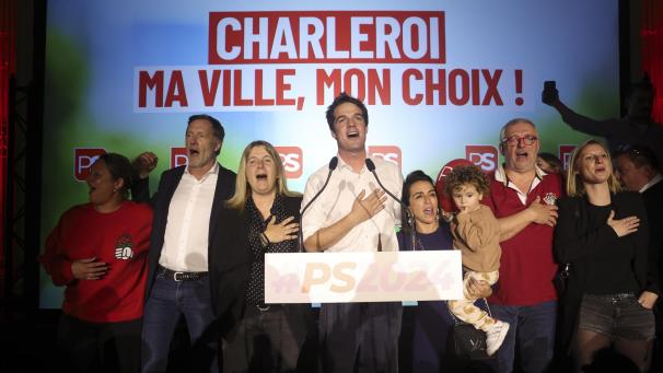 <p>Große Freude bei der PS in Charleroi</p>