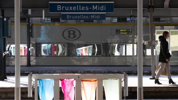 <p>Ein Blick auf den Brüsseler Südbahnhof</p>