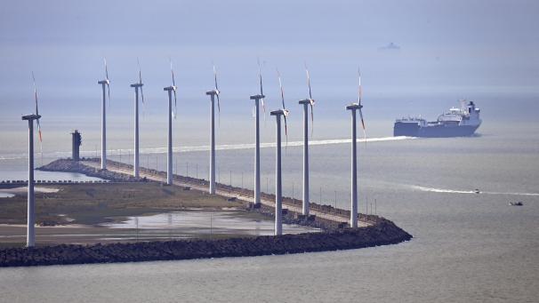 <p>Blick auf die Küste in Zeebrugge</p>