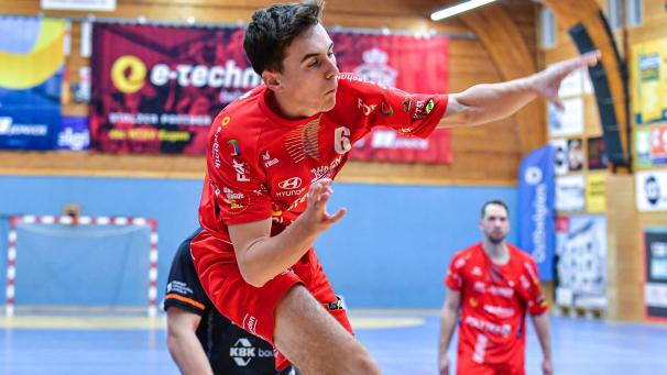 <p>Warf am Mittwoch sein erstes Tor für die KTSV Eupen: Jugendspieler Colin Herné</p>