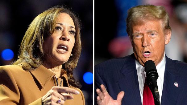 <p>Die beiden Präsidentschaftskandidaten Kamala Harris und Donald Trump</p>