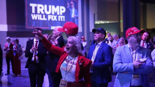 <p>Unterstützer von Donald Trump in West Palm Beach, Florida</p>