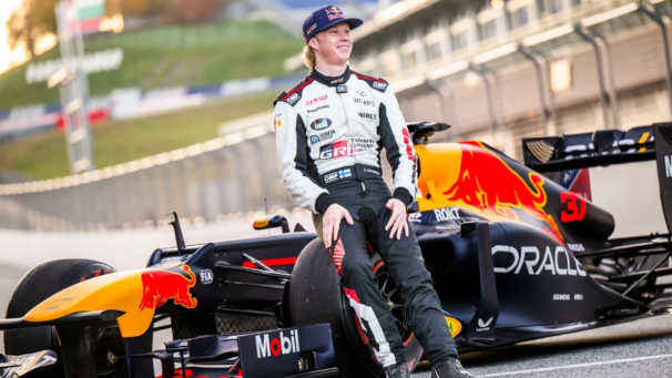 <p>Kalle Rovanperä bei seinem Formel 1-Test</p>
