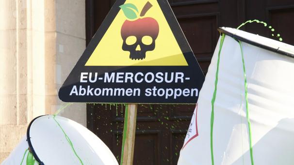 <p>Der Protest der Landwirte richtet sich unter anderem gegen das sogenannte EU-Mercosur-Handelsabkommen.</p>