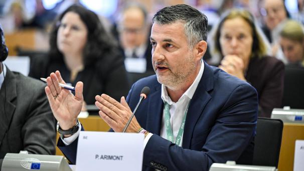 <p>Pascal Arimont im Europäischen Parlament in Brüssel</p>