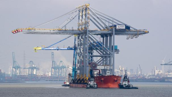 <p>Ein Blick auf den Hafen von Antwerpen</p>
