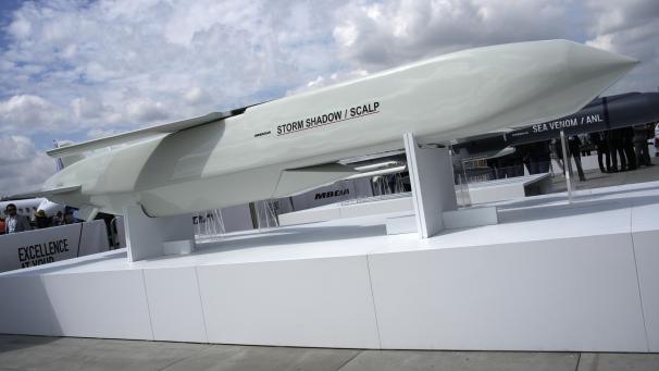 <p>Der Marschflugkörper Storm Shadow ist während der Paris Air Show in Le Bourget, nördlich von Paris, zu sehen.</p>