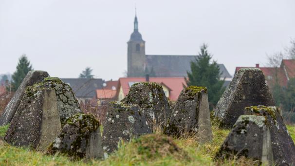 <p>Unter anderem die Panzersperren des Westwalls bei Steinfeld (Rheinland-Pfalz) zählen zu den historischen Erinnerungsorten.</p>