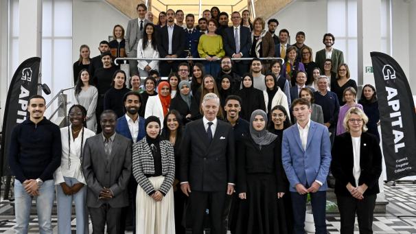 <p>Das obligatorische Gruppenbild mit König Philippe durfte natürlich nicht fehlen.</p>