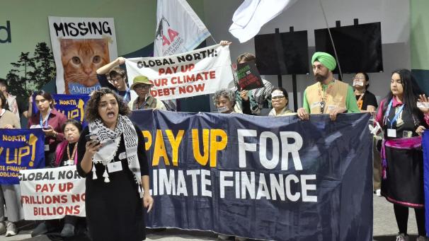 <p>Protestaktion während der UN-Klimakonferenz COP29 in Baku, Aserbaidschan</p>