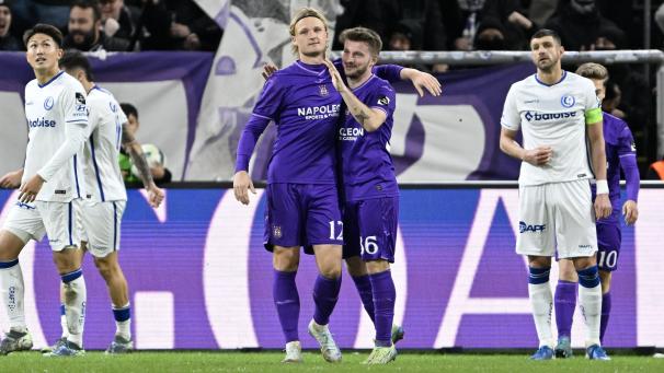 <p>Kasper Dolberg traf doppelt für den RSC Anderlecht.</p>