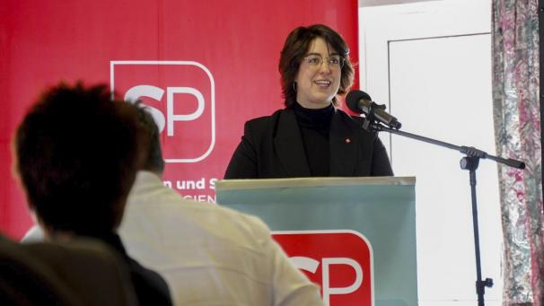 <p>Die alte und neue Präsidentin der SP, Linda Zwartbol</p>