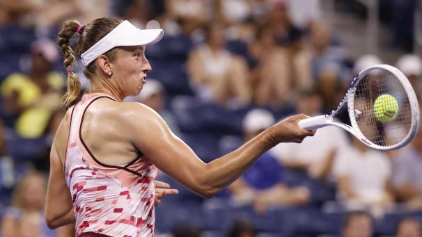 <p>Elise Mertens in Aktion</p>