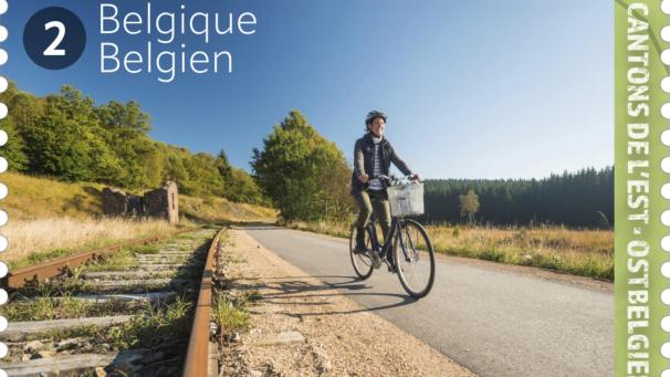 <p>Die Vennbahn am Grünen Kloster – Vorschläge der Motive aus Ostbelgien lieferte die Tourismusagentur Ostbelgien.</p>
