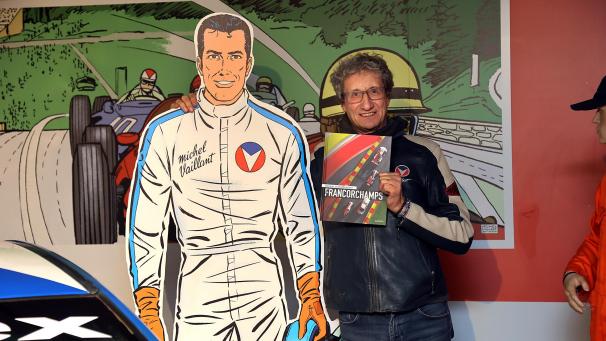 <p>Denis Lapière und Comic-Held Michel Vaillant</p>