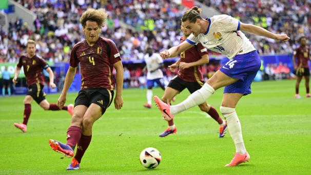 <p>EM-Aus im Achtelfinale: Belgien traf bei der EM 2024 in Düsseldorf auf Frankreich und verlor in der Schlussphase mit 1:0.</p>