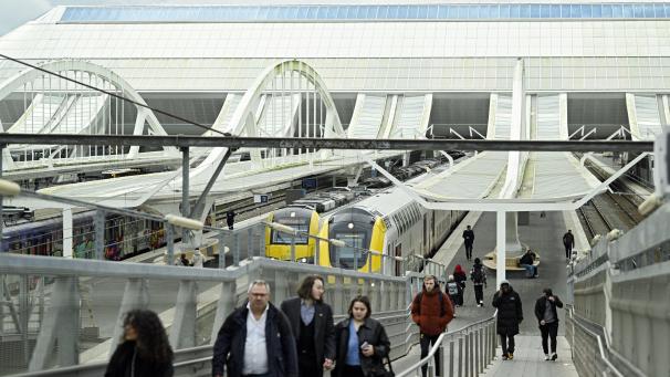 <p>Ein Blick auf den neuen Bahnhof von Mons</p>