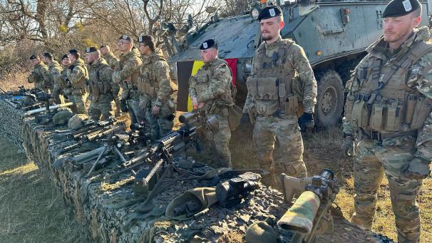 <p>Belgische Soldaten sind in Rumänen stationiert, um die NATO-Ostflanke zu bewachen</p>