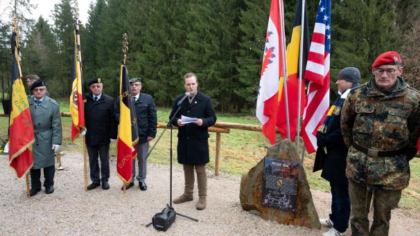 <p>In Poteau wurde ein restaurierter Gedenkstein enthüllt.</p>
