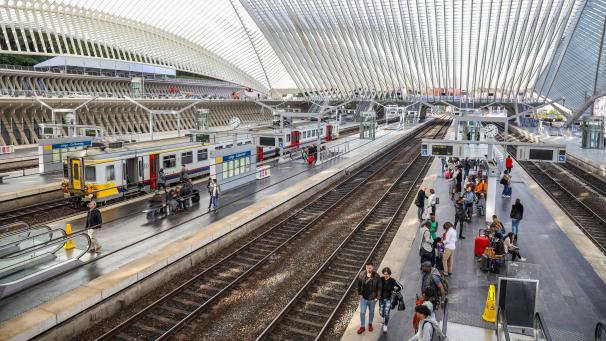 <p>Ein Blick auf den Lütticher Guillemins-Bahnhof</p>
