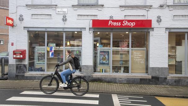 <p>Ein Blick auf ein Zeitungskiosk in Gent</p>
