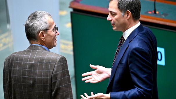 <p>Wegen des Gesundheitshaushalts im Clinch: Premierminister Alexander De Croo (r.) und Gesundheitsminister Frank Vandenbroucke</p>