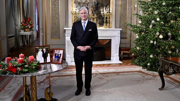 <p>König Philippe bei der Weihnachtsansprache 2024</p>