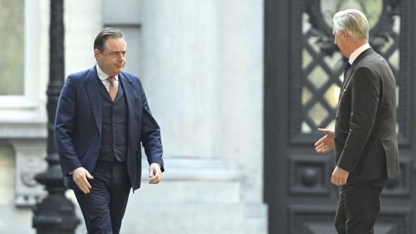 <p>Ende Dezember hatte Bart De Wever (links)dem König zuletzt Bericht erstattet.</p>
