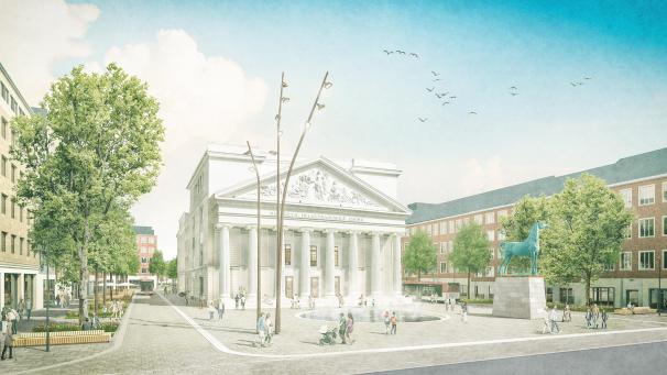 <p>Der Theaterplatz soll nach intensiver Umgestalung zu einem Ort der Begegnung werden.</p>