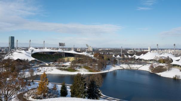 <p>Das Olympiagelände in München</p>