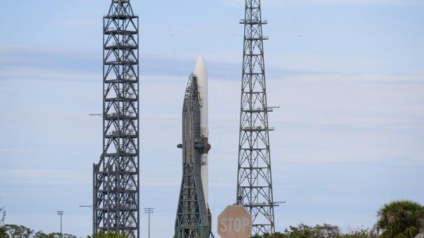 <p>Eine Blue Origin New Glenn Rakete steht am 11. Januar 2025 auf dem Launch Complex-36 der Cape Canaveral Space Force Station in Florida.</p>