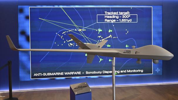 <p>SkyGuardian-Drohnen - im Bild ein britisches Modell - können mit Waffenausgerüstet werden.</p>