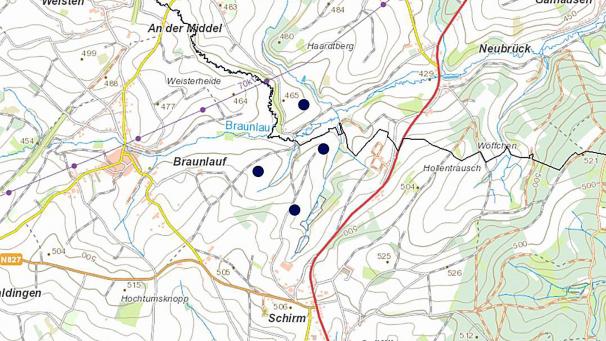 <p>Das Windkraftprojekt Thommen-Crombach des Unternehmens Elicio sieht vier Windkraftanlagen im Dreieck zwischen Braunlauf, Crombach und Hohenbusch vor.</p>