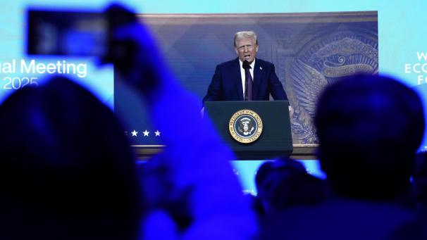 <p>US-Präsident Donald Trump war auf dem Jahrestreffen des Weltwirtschaftsforums in Davos zugeschaltet.</p>