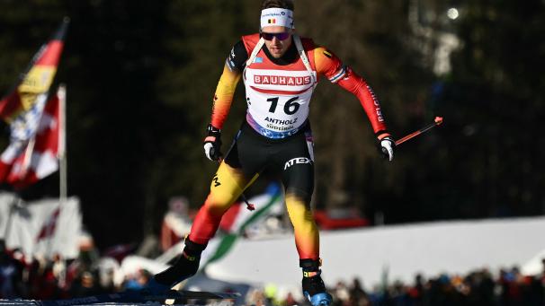 <p>Thierry Langer in Antholz in Aktion</p>