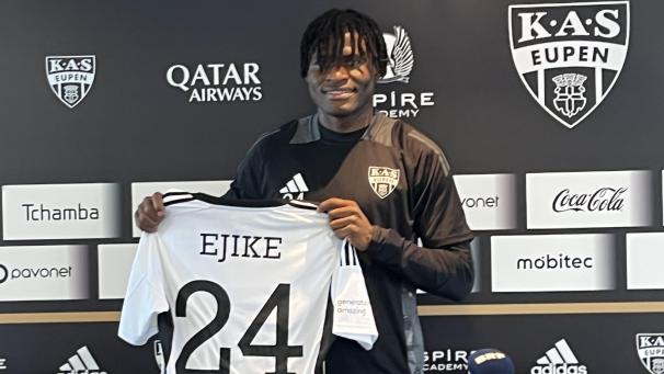 <p>Ejike stürmt in Eupen mit der 24.</p>