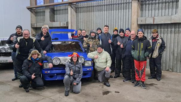 <p>Die ostbelgische Rallye-Delegation in Finnland</p>
