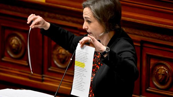 <p>Barbara Pas (Vlaams Belang) zerreißt N-VA-Statuten.</p>