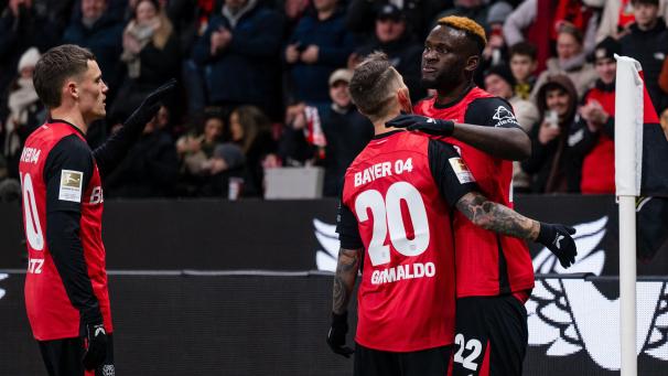 <p>Ausgerechnet Victor Boniface schießt Leverkusen ins Pokal-Halbfinale.</p>
