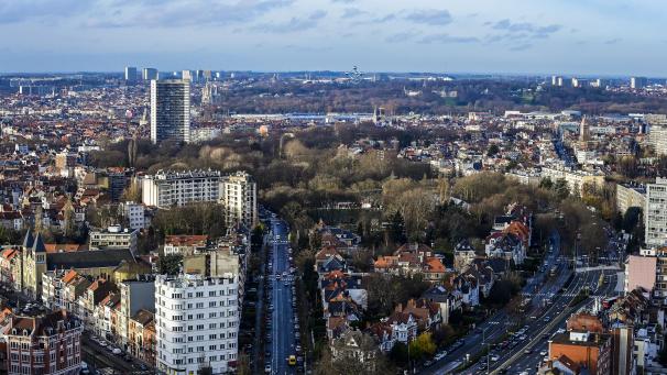 <p>Ein Blick von oben auf die Region Brüssel-Hauptstadt</p>