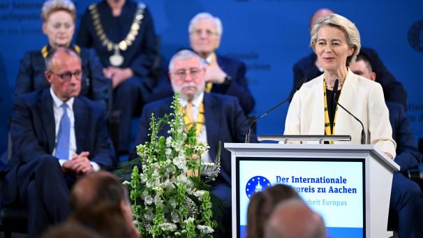 <p>In ihrer Rede warb EU-Kommissionspräsidentin Ursula von der Leyen für Selbstbewusstsein und Unabhängigkeit Europas.</p>